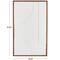 White Dimensional Geometric Wall Décor with Brown Frame